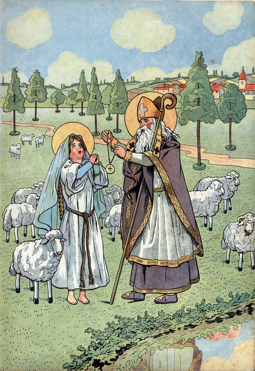 法国的历史。圣热纳维耶夫与玩具的生活场景。圣热尔曼-欧塞尔（Saint Germain d