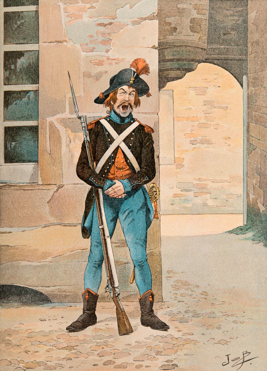 Jacques Marie Gaston Onfroy de Breville dit JOB (1858-1931) - 一直持有的法国军队。1, ere legion des francs (1796), 私人收藏 作者 Onfray de Breville Jacques Job的化名