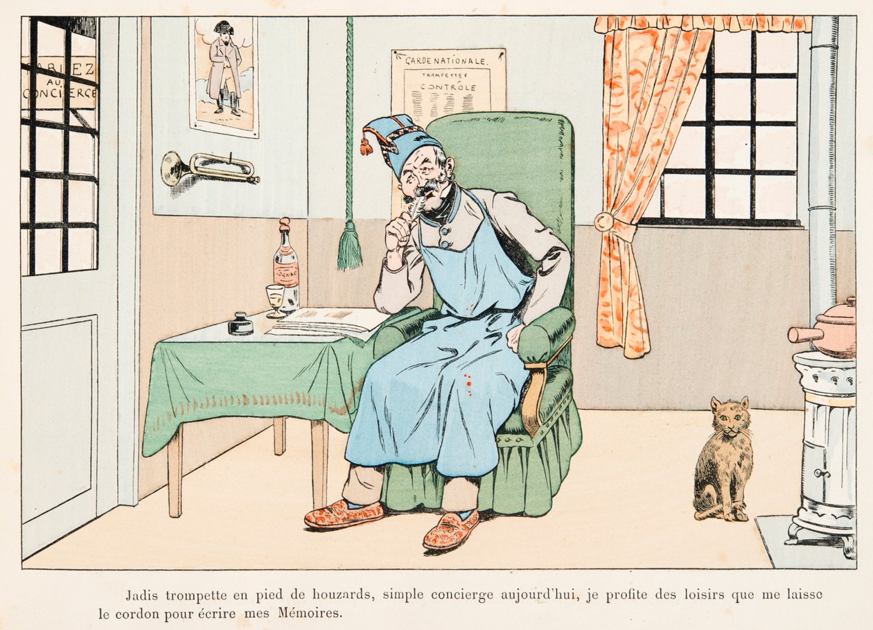 Jacques Marie Gaston Onfroy de Breville dit JOB (1858-1931) - 半平衡写作记忆，私人收藏 作者 Onfray de Breville Jacques Job的化名