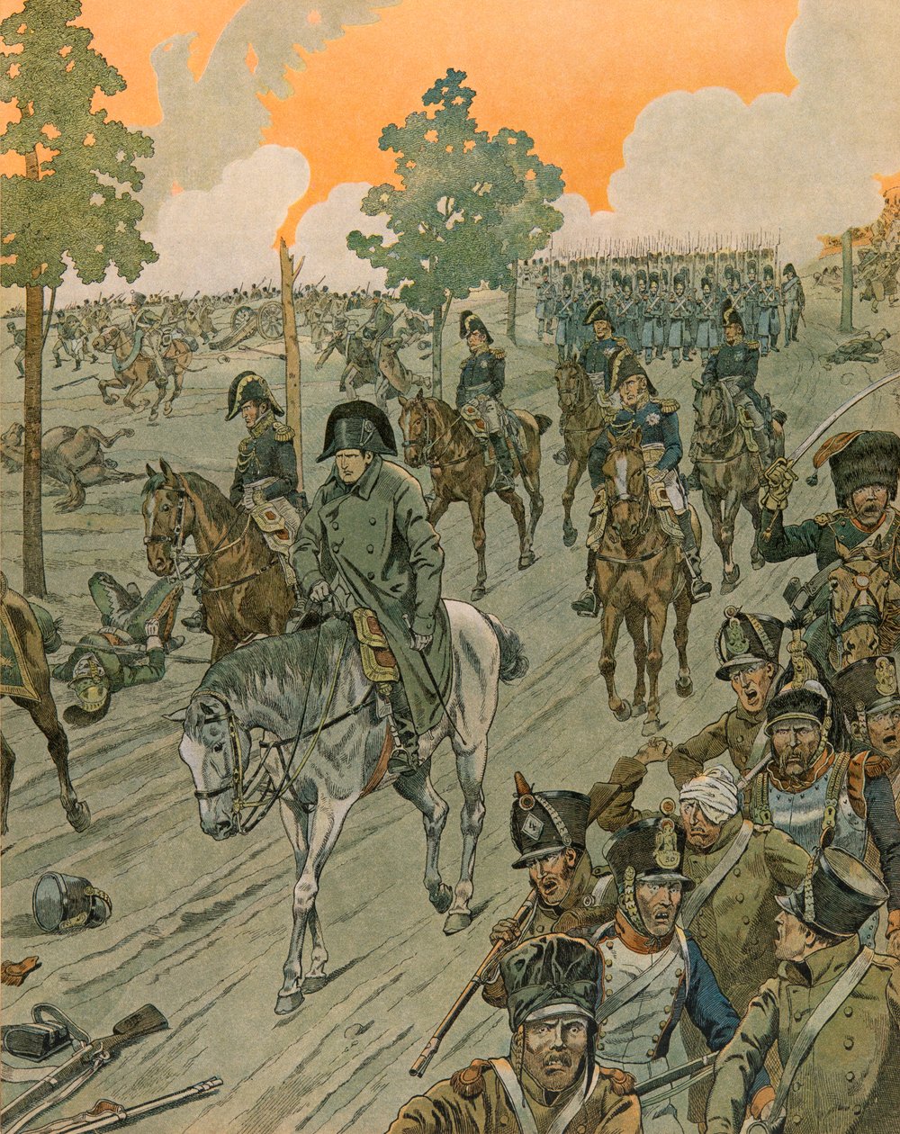 Jacques Marie Gaston Onfroy de Breville dit JOB (1858-1931) - 比利时历史：战役之夜的滑铁卢（6 月 18 日） 作者 Onfray de Breville Jacques Job的化名