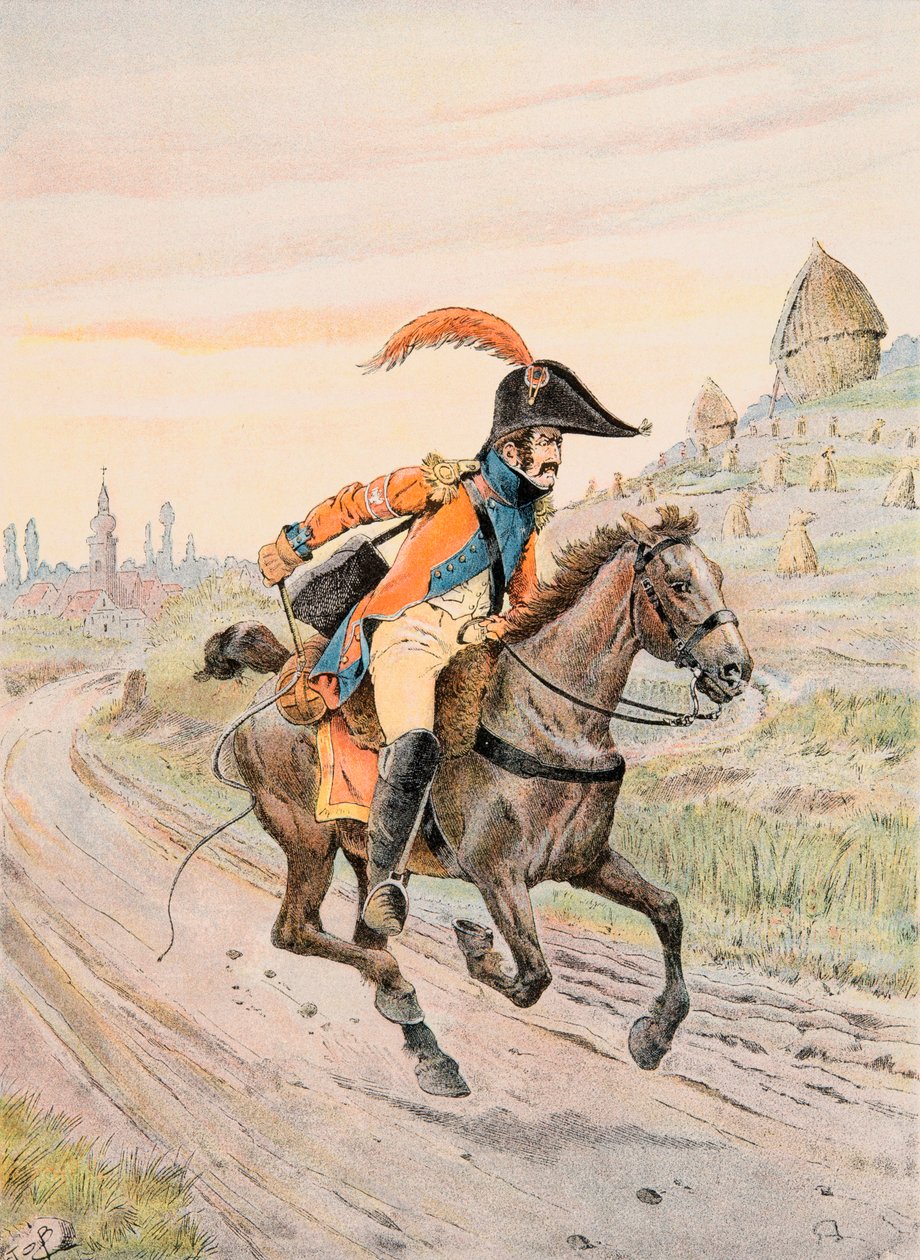 Jacques Marie Gaston Onfroy de Breville dit JOB (1858-1931) - Outfit of French troops at all times: Courier du Prince de Neuchatel under the First Empire, Private Collection 作者 Onfray de Breville Jacques Job的化名