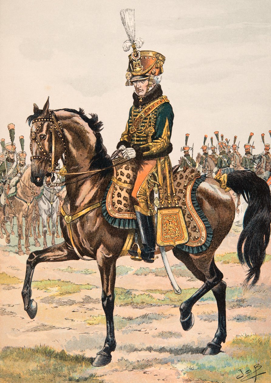 Jacques Marie Gaston Onfroy de Breville dit JOB (1858-1931) - 任何时候法国军队的装备：1813 年指挥仪仗队之一的将军，私人收藏 作者 Onfray de Breville Jacques Job的化名