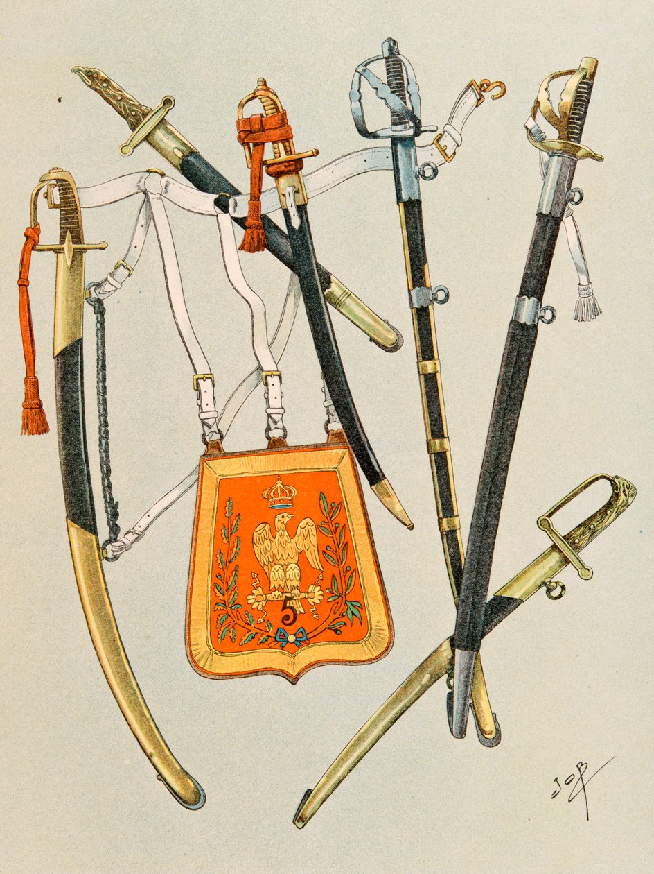 Jacques Marie Gaston Onfroy de Breville dit JOB (1858-1931) - 法国军队在任何时候的装备。部队的武器，第一组，私人收藏 作者 Onfray de Breville Jacques Job的化名