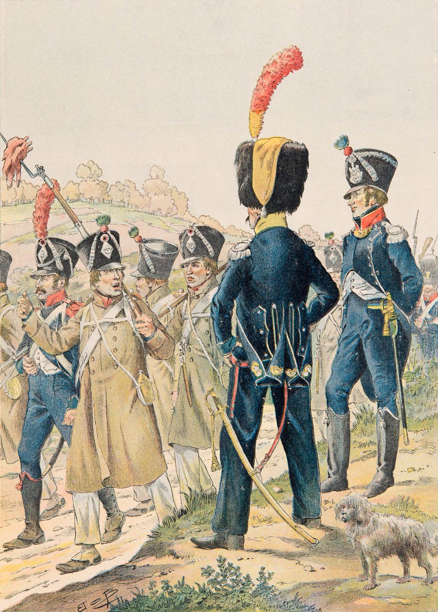 Jacques Marie Gaston Onfroy de Breville dit JOB (1858-1931) - 任何时候法国军队的装备：第一帝国下的 Voltigeurs 和轻步兵猎人军官，私人收藏 作者 Onfray de Breville Jacques Job的化名
