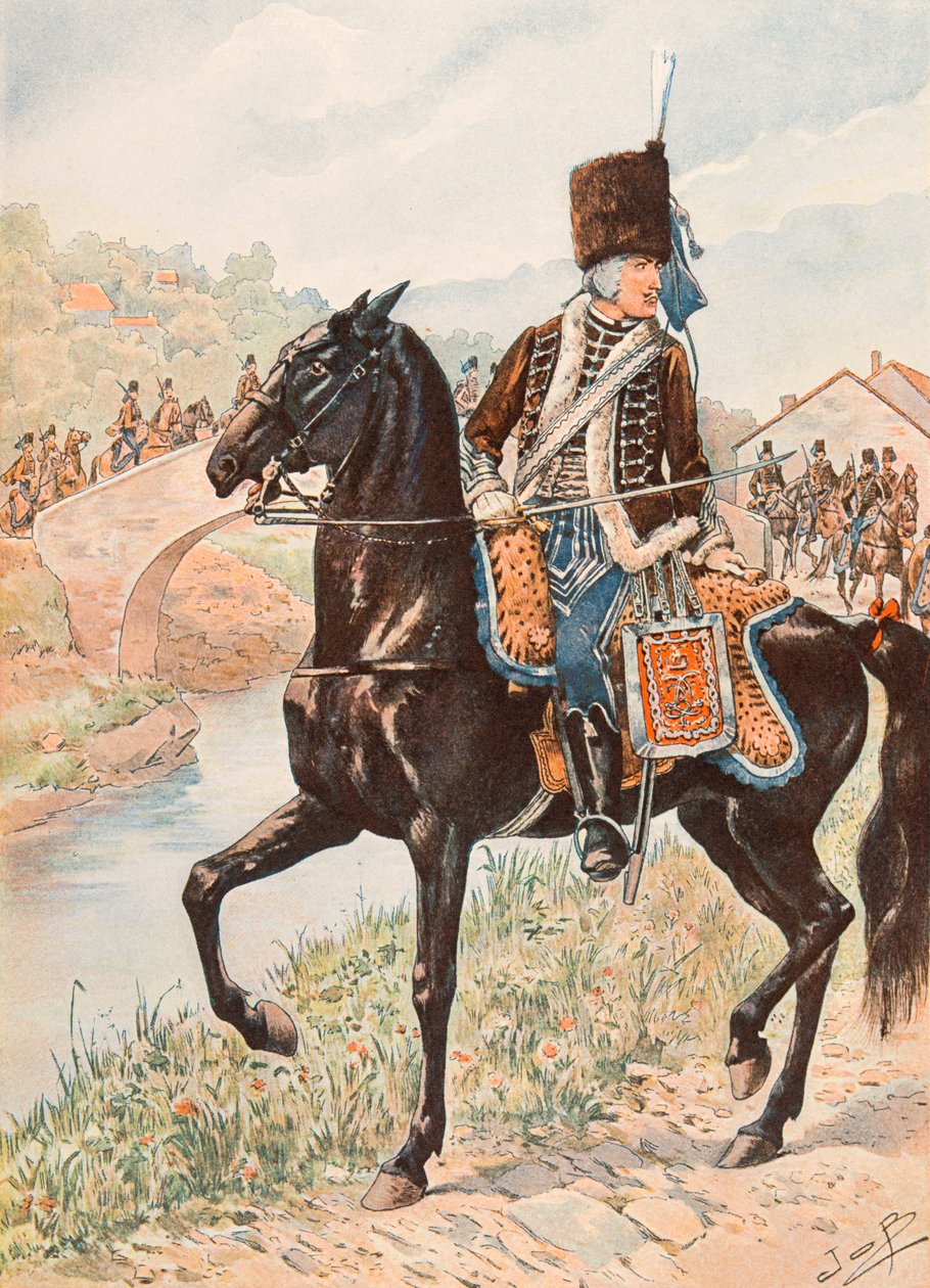 Jacques Marie Gaston Onfroy de Breville dit JOB (1858-1931) - 法国军队的装备：Chamborant 轻骑兵上校 (1784)，私人收藏 作者 Onfray de Breville Jacques Job的化名