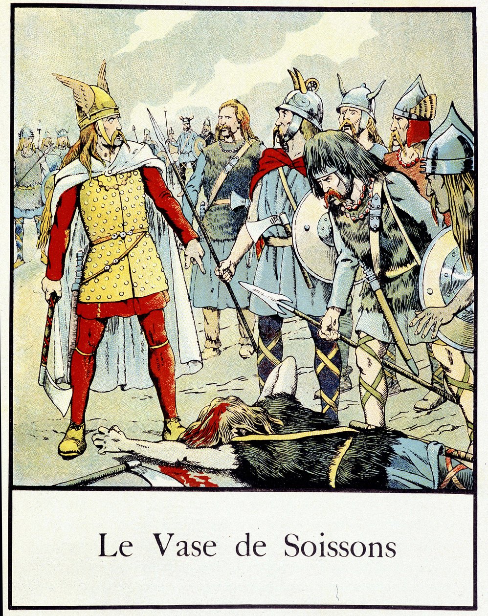 Soissons 花瓶 - 雅克·班维尔编着的“法国小历史”。 鬃毛 作者 Onfray de Breville Jacques Job的化名