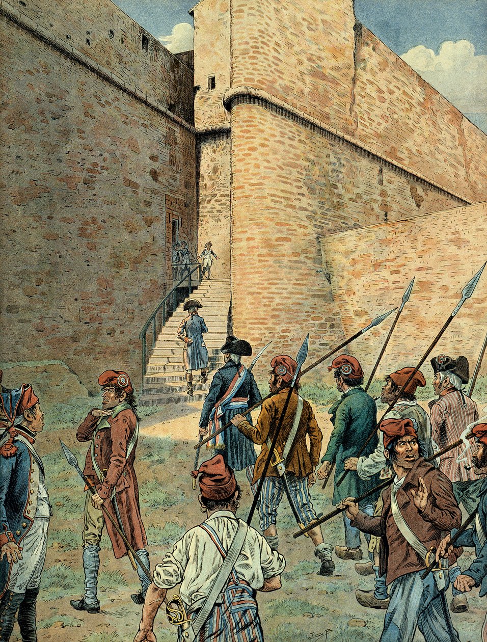Napoleon I Bonaparte (1769-1821) scouted at the fort square of Antibes on August 10 作者 Onfray de Breville Jacques Job的化名