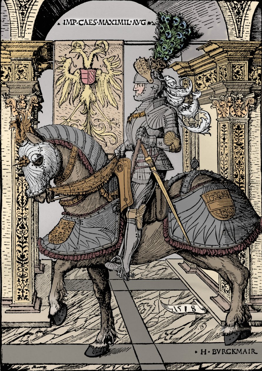 马克西米利安皇帝的画像》，1518年 作者 老汉斯·伯格迈尔