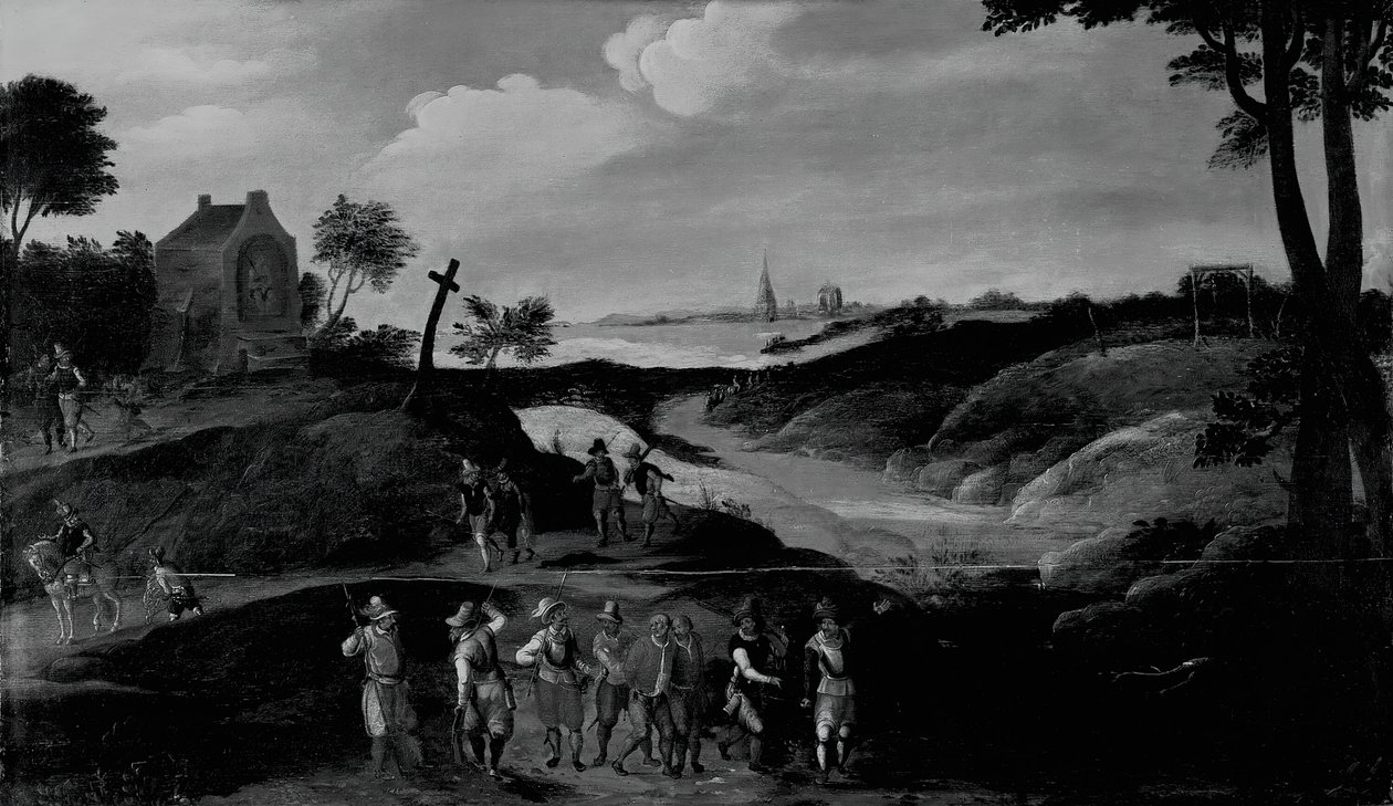 有人物的风景，约160025。 作者 年轻的 Joos de Momper