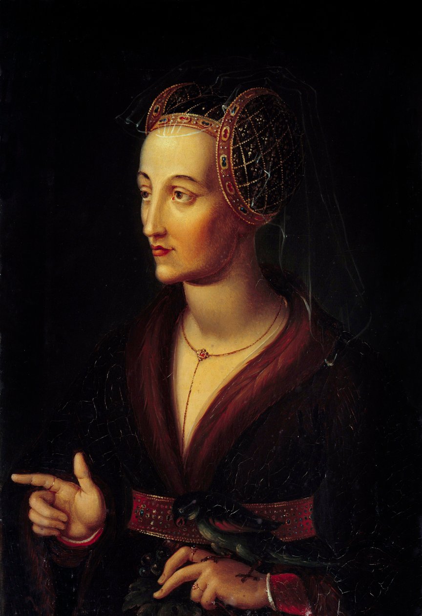 葡萄牙勃艮第女公爵伊莎贝拉（1397-1472 年）肖像 Vincent Nicolas Raverat（1801-1865 年）19 世纪绘画作品 Sun.0.43x0.3 米 作者 文森特·尼古拉斯·拉维拉特
