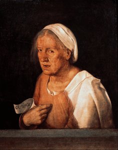 La Vecchia（老妇人），1505年后（布面油画）。 作者 乔尔乔内