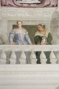 Members of the Barbaro Household, from the Sala di Olimpo, c.1561 (fresco) (detail) 作者 委罗内塞