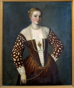威尼斯女人的画像。 保罗·委罗内塞 (1528-1588) 的绘画