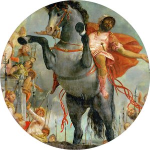 马尔库斯·库蒂乌斯（Marcus Curtius）的牺牲逝世，约1550-2年（布面油画） 作者 委罗内塞