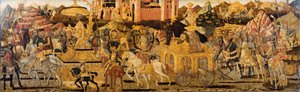 大卫的胜利（金底板上蛋彩画和银） 作者 （15 世纪）乔瓦尼·迪·乔瓦尼爵士
