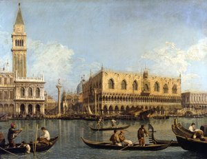 卡纳莱托（1697 - 1768）：威尼斯米兰公爵宫的景色 Pinacoteca di Brera 作者 卡纳莱托