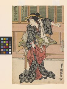 Ye Hansir 饰演 Nuregami Ch?kichi 的妹妹 Oseki（黑色木版画） 作者 (1777 1835) 二世丰国