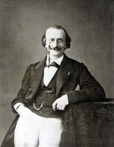 雅克·奥芬巴赫（1819-1880 年）的肖像，德国作曲家，被纳达尔归化为法语。 作者 纳达尔