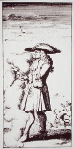 占卜棒，出自L.L. de Vallemont的《La Physique Occulte》，在19世纪末出版的《魔法史》中配有插图（石印）。