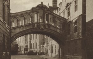 赫特福德学院，桥（黑白照片） 作者 （之后）英国摄影师