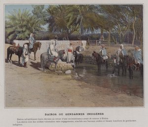 Dairos 或 Gendarmes Indigenes（彩色照片） 作者 （之后）法国摄影师
