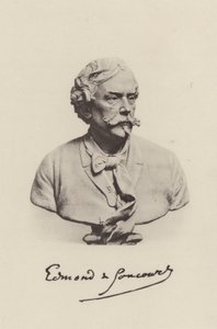 Edmond de Goncourt, French novelist (b/w photo) 作者 （之后）法国摄影师