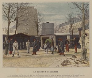 La Corvee de Quartier（彩色照片）。 作者 （之后）法国摄影师