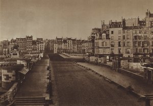 1852年的尼夫桥（b/w照片）。 作者 （之后）法国摄影师