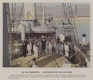 Vaguemestre, 分发信件(照片领带) 作者 （之后）法国摄影师