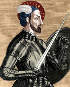 波旁王朝查理（1490-1527 年），法国军队最高统帅，彩色文件雕刻 作者 （之后）法国学校