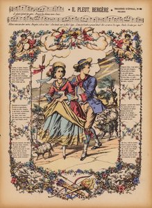 Il Pleut，Bergere（彩色雕刻） 作者 （之后）法国学校