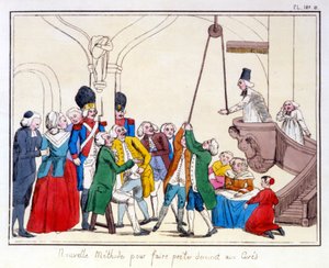 根据保存在普罗旺斯艾克斯市政厅的一幅画，法国的三个阶级。关于1789年革命后三个阶级的不平等的漫画。 作者 (after) French School