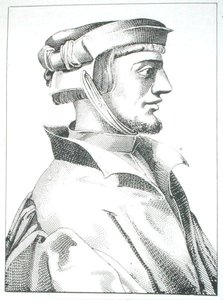 Agrippa von Nettesheim (1486-1535)抄袭了J Scheible的《Das Kloster》第二卷中的插图，1845年在斯图加特出版的《魔法史》中使用（雕版）。 作者 （之后）德国学校