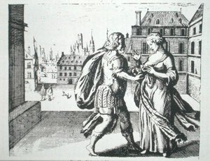 Hermetic对话，来自Basil Valentine的《Azoth》（1659年），在19世纪末出版的魔法史中有插图（石印）。