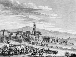 法国大革命战争： 1798 年 3 月法国人胜利进入伯尔尼（瑞士）。 Berthaut 在 Girardet 之后雕刻。 巴黎，革命史研究所图书馆