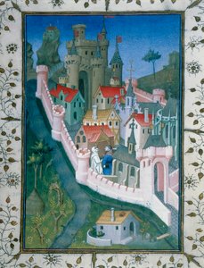 Pierre le Fruitier dit Salmon，一个政治冒险家，在阿维尼翁的Pierre du Luxembourg小教堂前找到了僧侣Notre-Dame des Halles。后者向他讲述了政治宣传的情况。在城市北面的顶端，有教皇的宫殿、