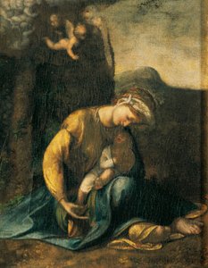 《吉普赛女孩》，安东尼奥·阿莱格里（Antonio Allegri，又名 Correggio，1489 年 - 约 1534 年）创作，木板油画，49x37 厘米