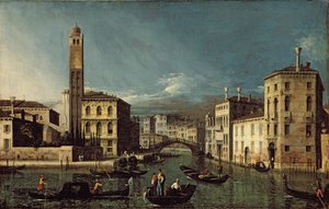 运河场景，威尼斯 作者 乔瓦尼·安东尼奥运河（Canaletto）