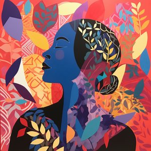 亨利-马蒂斯（Henri Matisse）风格的拼贴艺术，用于出售墙面装饰，帆布艺术印刷品 作者 法赫塔利·阿卜杜勒拉希姆