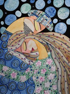 拥抱 作者 玛丽的水彩画