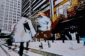 抽象的城市模糊 作者 马韦特 