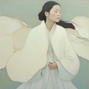 穿着传统和服的日本妇女, 帆布打印 作者 法赫塔利·阿卜杜勒拉希姆