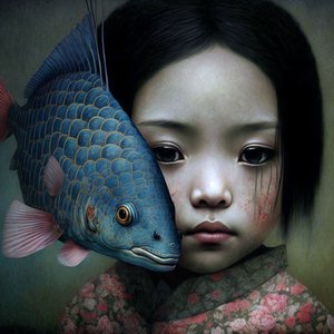 幸福是一条温暖的鱼，现代墙饰创意 作者 法赫塔利·阿卜杜勒拉希姆