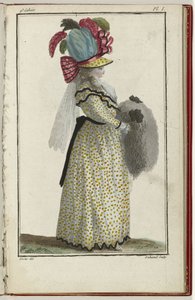 Cabinet des Modes 或 New Fashions，1786 年 3 月 15 日，图版。 我