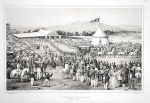 福斯坦-苏卢克将军（约1785-1867）作为海地皇帝的加冕仪式 作者 A.（之后）哈特曼