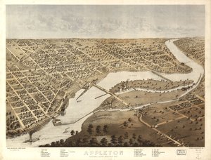 威斯康星州奥塔加米县，阿普尔顿，1867 年。LOC 73694533 作者 一个;芝加哥平版印刷公司鲁格