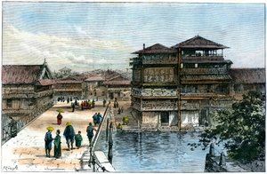 1891年，日本大阪，惠比寿桥 作者 福赛斯