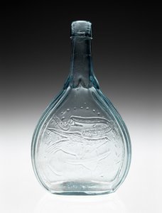 图纹瓶，约1866-1874年（无铅玻璃 作者 AR（attr.to）塞缪尔