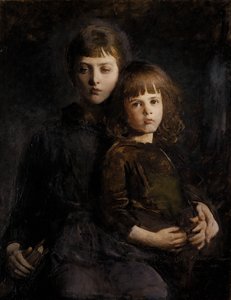 玛丽和杰拉尔德-塞耶兄妹，1889年。