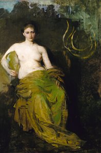 半身披挂图，约1885年。 作者 雅培汉德森塞耶